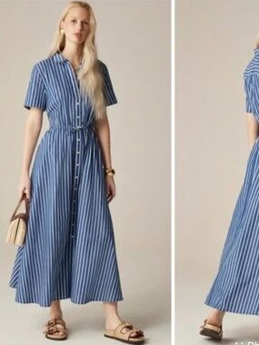 J. Crew Cerise Deep Sea Stripes sz. 10
